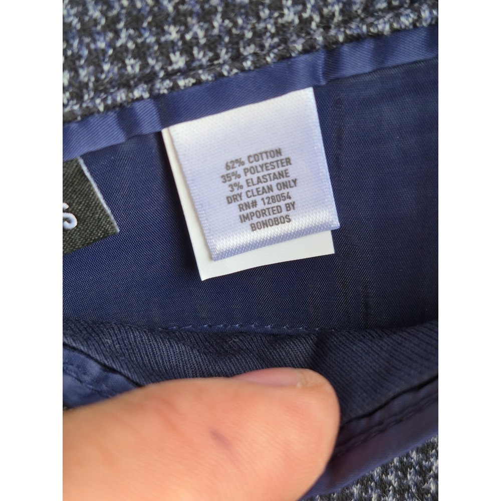 Bonobos Mens 36S Tailored Fit Blue Grey Knit Blazer Sport Coat Cotton Blend‎ - Picture 8 of 10